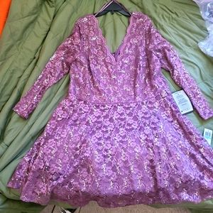 Macy's purple sequin dress